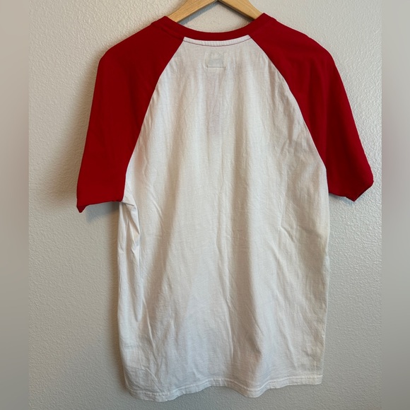 Vans Red and White Men's Henley Tee - Picture 3 of 4